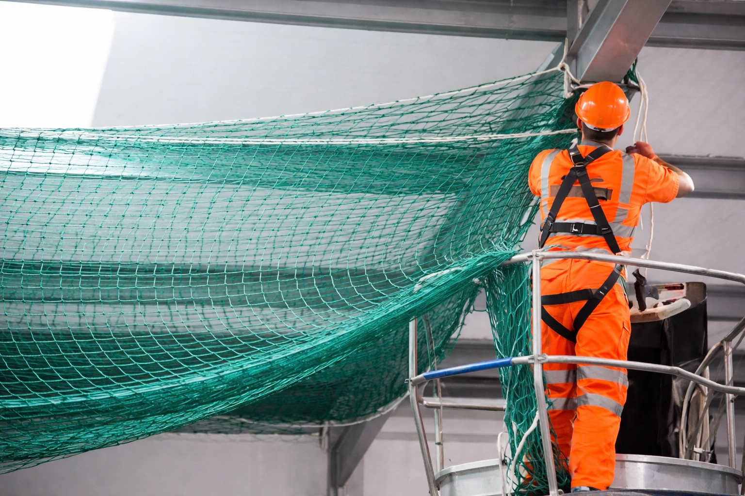 Our installation process for safety nets and grills