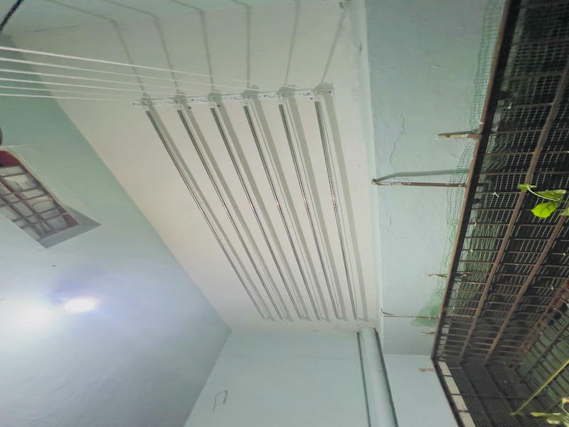 Utility area hanger setup